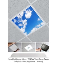 Asma Tavan Led-60cmx60cm-sıva Altı-54w-6500k-led Panel-led Armatür-60x60 Taş Yünü Asma Tavan Ledi-a+
