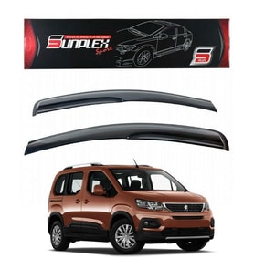Peugeot Rifter Mugen Cam Rüzgarlığı 2018 sonrası 2'li Sunplex (Beyaz)