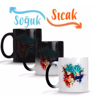 Goku e Vegeta Sihirli Kupa Bardak Porselen