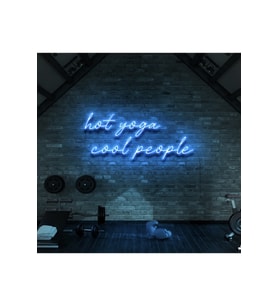 Hot Yoga Cool People Yazılı Neon Tabela