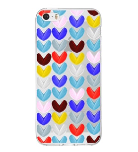 PrintiFy Apple  iPhone 5S ile Uyumlu 1mm Slim Fit Water Color 1 Baskılı Şeffaf  Kılıf
