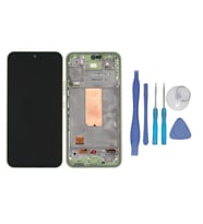 Tkgz - Samsung Galaxy A54 5G SM-A546 Uyumlu Lcd Ekran Dokunmatik -A- Kalite YEŞİL ÇITALI + TAMİR SETİ