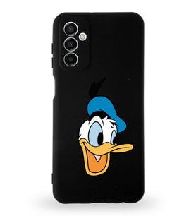 Samsung Galaxy M23 Uyumlu Lansman Kılıf Altı Kapalı İçi Kadife  Donald Duck-A Tasarımlı  Kapak (Şeffaf)