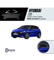 Hyundai İ20 Krom Cam Çıtası 8 prç. 2020 ve üzeri Paslanmaz Çelik