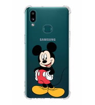 Samsung Galaxy A10s  Köşe Korumalı Antişok Kapak Mickey Mouse Tasarımlı Şeffaf  Kılıf