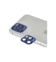 Newface Apple iPhone 11 Pro Max Pers Alüminyum Kamera Lens - Lacivert