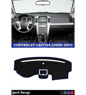 Chevrolet Captıva (2008-2011) 3d Torpido Koruma Kılıfı - Ön Göğüs Kaplama - Mavi Şerit