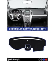Chevrolet Captıva (2008-2011) 3d Torpido Koruma Kılıfı - Ön Göğüs Kaplama - Mavi Şerit