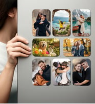 Kişiye Özel Ahşap Fotoğraflı UV Baskılı Magnet