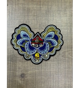 15X9 CM TAŞ NAKIŞ BONCUK İŞLEME OTANTİK TASARIM ARMA DİKİŞ PEÇETE APLİKE