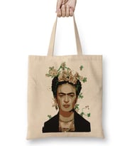 Frida Kahlo 05 Bez Çanta Uzun Saplı