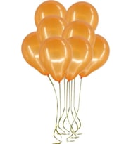 Metalik Açık Turuncu Balon 10'lu M123