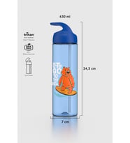 Renga Moly Desenli 630 ml Pipetli Tritan Çocuk Matara 912172 Pembe (Mavi)