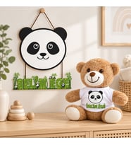Kişiye Özel Bebek Kapı Süsü (Peluş Ayıcık Hediyeli) – Baby Shower / Hastane Odası