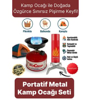 #KampOcağı Outdoor Tekrar Doldurabilir Devrilmez Ayaklı Portatif Pişirme Metal Kamp Ocağı Seti