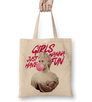 Girls Just Wanna Have Fun Bez Çanta Uzun Saplı