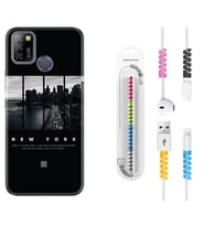 INFINIX Smart 4 5 6 Zero 8 S5 Pro Kılıf Kablo Koruma Spiral Silikon New York 1612