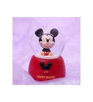 Mickey Mouse Temalı Orta Boy Işıklı Müzikli Kar Küresi-kırmızı