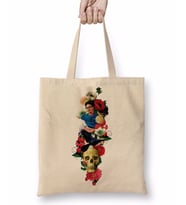Frida Kahlo 2 Bez Çanta Uzun Saplı