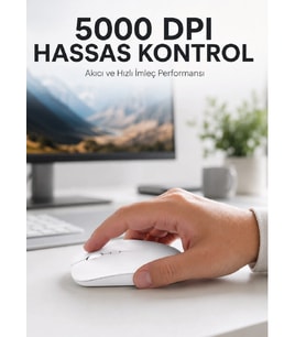 Kablosuz Bluetooth Oyuncu Mouse Sessiz Tıklama Ergonomik Wireless Fare