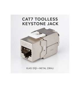 MN6 MN118X CAT7 Keystone Jack RJ45 Dişi Modül Aletsiz Metal Zırhlı FTP STP 10Gbps 600MHz 20 Adet