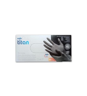 Koin Titan Siyah Nitril Eldiven Tozsuz Dayanıklı ve Hijyenik XL 50’li