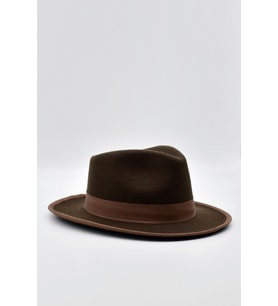 Vintage Erkek Fedora Fötr şapka Panama İngiliz Trilby Kasket Kahve