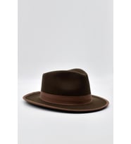 Vintage Erkek Fedora Fötr şapka Panama İngiliz Trilby Kasket Kahve