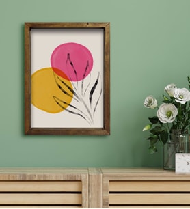 BK Gift Otel Odası Konseptli Doğal Masif Ahşap Çerçeveli Tablo 30x40cm-90