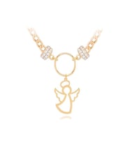 Diamond Line-Gülaylar Sarı Altın 14 Ayar Trend Kolye