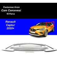 Renault Captur Cam Çıtası Komple Set Çerçevesi Kromu Nikelajı 2020 Sonrası