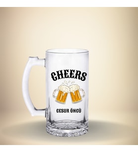 Cam Bi·ra Bardağı - Cheers Yazılı İsme Özel - Kişiye Özel Hediyelik