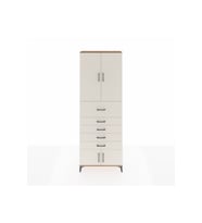 Arges Dolap 3 Raflı 5 Çekmeceli 4 Kapaklı 88x30x243 Çam-Aytaşı