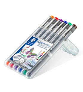 Staedtler 30803-SSB6 0.3mm 6'lı Karışık Pigment Liner Kalem