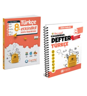 Çanta Yayınları 8. Sınıf Türkçe Etkinlikli Soru Bankası + Okula Yardımcı Kazandıran Defter
