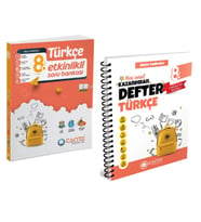 Çanta Yayınları 8. Sınıf Türkçe Etkinlikli Soru Bankası + Okula Yardımcı Kazandıran Defter