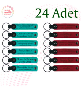Koyu Turkuaz & Kırmızı, 24’lü Set, Kişiye Özel Hediyelik, Festival Katılımcılarına Küçük Sürpriz