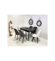 6 Kişilik Açılır Masa Sandalye Takımı Mutfak Masası Takımı Salon Masası Yemek Masası Masa Takımı