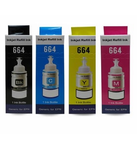 EPSON T664 L382,L386,L3050,L3060,L3070,L565 4 RENK MÜREKKEP SETİ