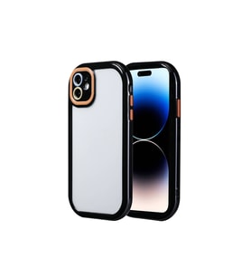 Apple iPhone 11 Uyumlu Kılıf Kamera Korumalı Renkli Kenar ve Çerçeve Tasarımlı Zore Vitamin Kapak (Siyah)