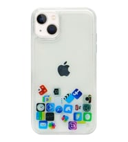 Apple Iphone 14 Kılıf Düz (simsiz) Sulu iOs ikon Silikon
