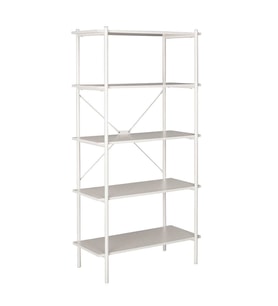 Retro 5 Raflı Metal Kitaplık-Vizon 80x163x40 cm