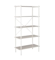 Retro 5 Raflı Metal Kitaplık-Vizon 80x163x40 cm