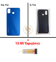 Tecno Yapıştırıcı Spark 6 Go Mavi Yapıştırıcı B-7000 Yapıştırıcı Arka Kapak Arka Cam Batarya Kapağı Lazer Kesim Kapak Pil Kapağı Back Cover