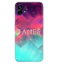 Nothing Phone 1 / 2 Kılıf İsim Yazılı Kişiye Özel Silikon Kapak Model-14 (Çok Renkli)