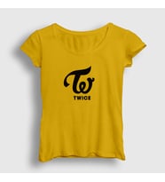 Presmono Kadın Sarı Logo V2 K-Pop Twice T-Shirt 280993tt (Sarı)