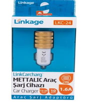 Linkage Araç Şarj Alet Başlığı Çakmaklık 2 Uçlu 10V 1.6A LKC24