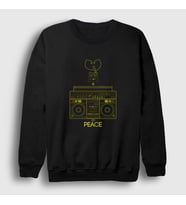 Presmono Unisex Siyah Peace Wu Tang Clan Sweatshirt 304097tt