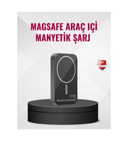 MagSafe Araç Telefon Tutucu 15W Hızlı Şarj Type-C Girişli