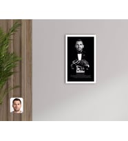 BK Gift Kişiye Özel Godfather Baba Tasarımlı Dekoratif Ahşap Beyaz Çerçeveli Tablo-10